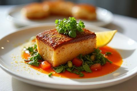 A beautifully plated, appetizing dish from the Raststation Enzian restaurant menu, showcasing fresh ingredients