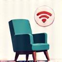 Comfortable chair and Wi-Fi icon