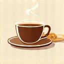 Coffee cup and pastry icon