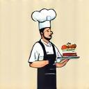 Chef presenting a dish icon
